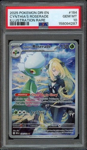 2025 Pokemon Destined Rivals Cynthia's Roserade 184/182 PSA 10 Gem Mint IR