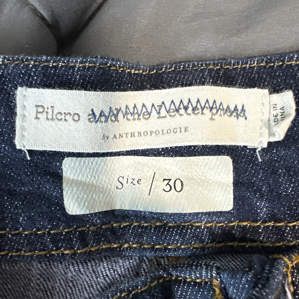 Pilcro and The Letterpress Anthropologie 尺寸 30 Flare Button Fly Flare Dark — 第 3/4 张图片
