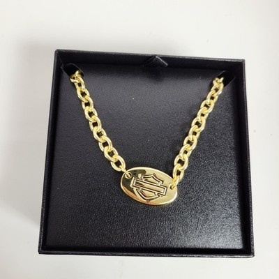 Harley-Davidson ネックレス Harley-Davidson® Men's Vintage B&S Large Link Necklace - Black