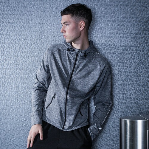 Sudadera con capucha ligera para correr Tombo con cinta reflectante (TL550) - sudadera con capucha unisex - Imagen 4 de 6