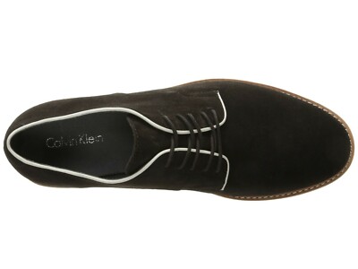 62% OFF NEW CALVIN KLEIN Aggussie Oxford Brown Oily Suede sz  display picture 1