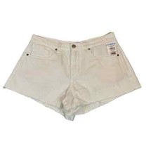 BlankNYC White 5 Pocket 100 Cotton Denim Cutoff Shorts - White - size 28