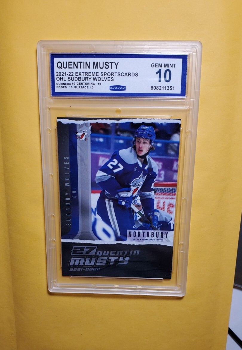 Gem 💎 Mint 10 2021 Sudbury Wolves OHL team set rookie QUENTIN MUSTY Hamburg NY