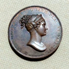 PARMA MARIA LUIGIA MEDAL CONSTRUCTION BRIDGE OVER THE RIVER TARO 1818 BRONZE *