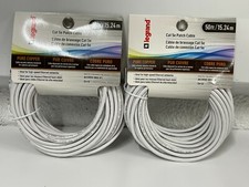 LOT OF 2 Legrand On-Q 50 Foot Cat 5e Patch Ca...