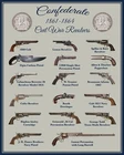 Confederate Civil War Revolvers 1861-1864 Poster 16" X 20"