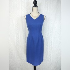 Nine and Co Cocktail Dress Size 2 Royal Cobalt Blue Sleeveless Party V-neck
