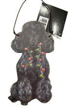 Black Poodle Dog Christmas Holiday Ornament decoration NEW