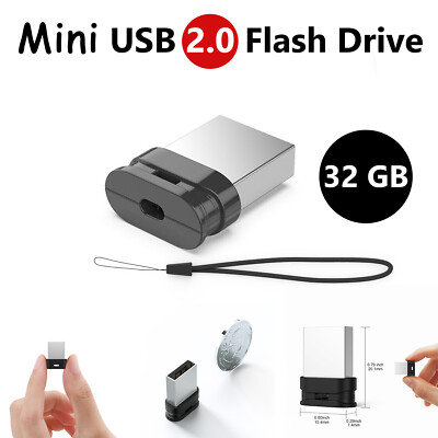 High Speed Flash Drive 32 GB Low-Mini Profile USB Memory Stick Thumb Pen Drive