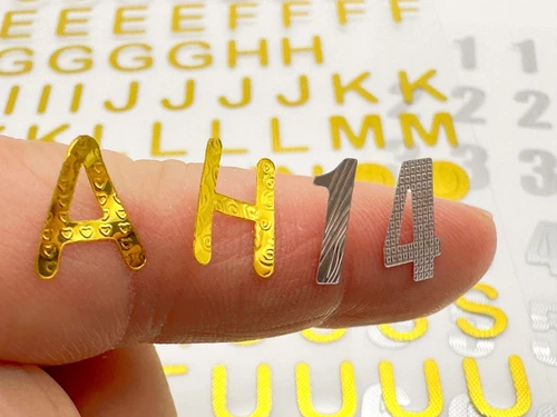 Self Adhesive gold&silver Alphabet Letter&number Stickers Card Making Art&Craft - Picture 5 of 26
