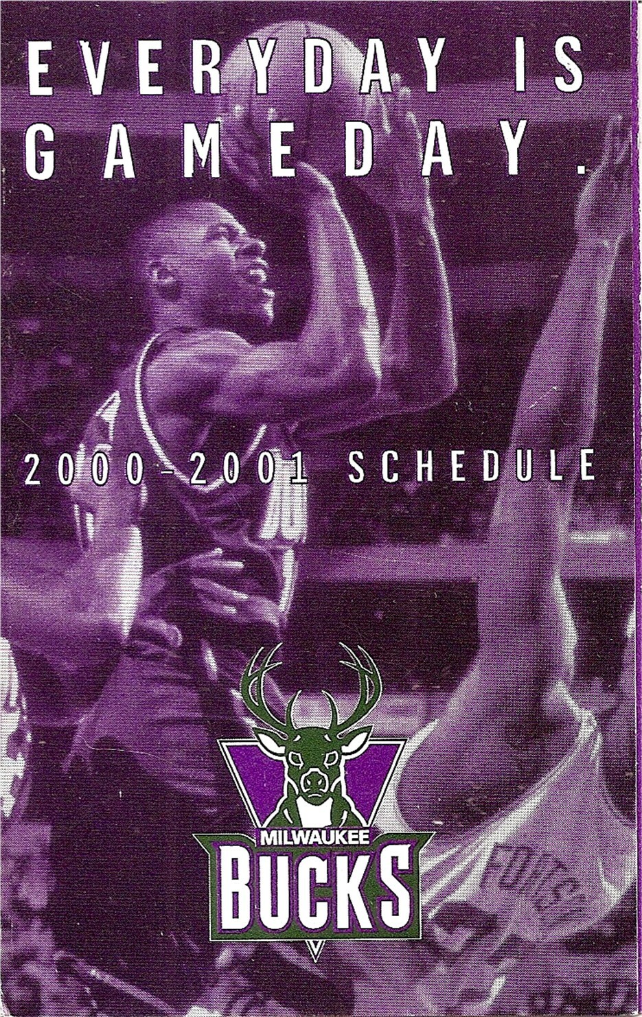 200001 Milwaukee Bucks Basketball Pocket Schedule eBay