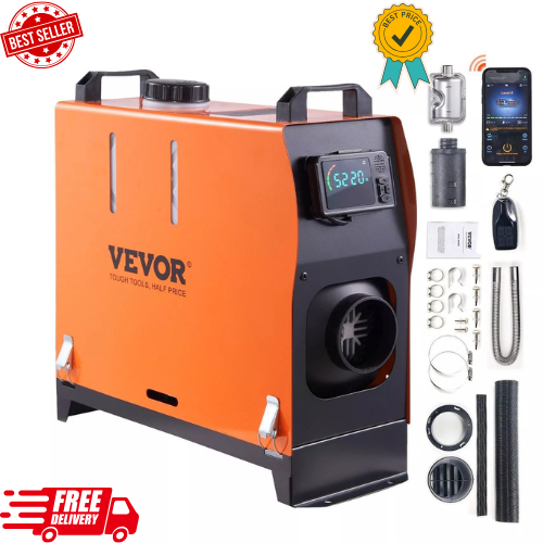 VEVOR 8KW Diesel Heater, 12V/24V All In One Diesel Air Heater, With Bluetooth APP