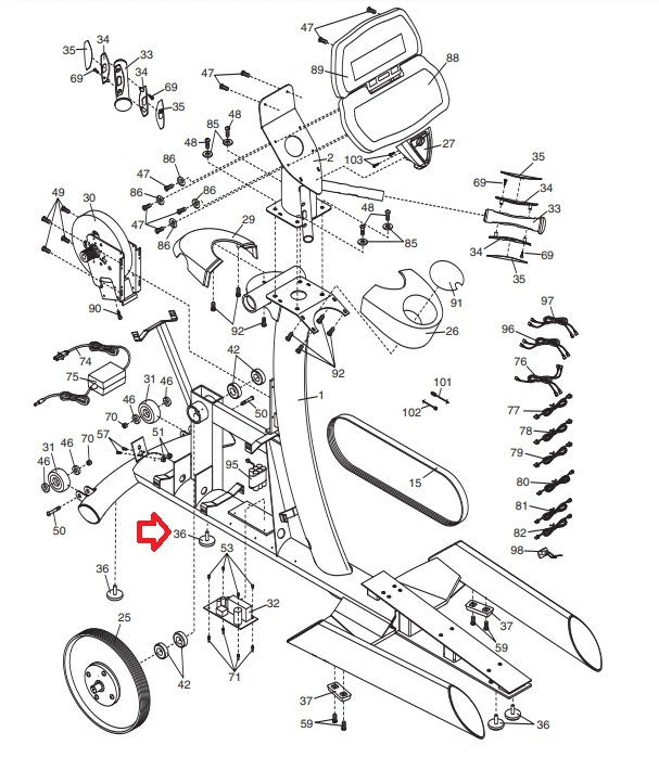 Epic FreeMotion HealthRider NordicTrack Elliptical Leveling Foot Leveler 213672 - Image 3 of 3