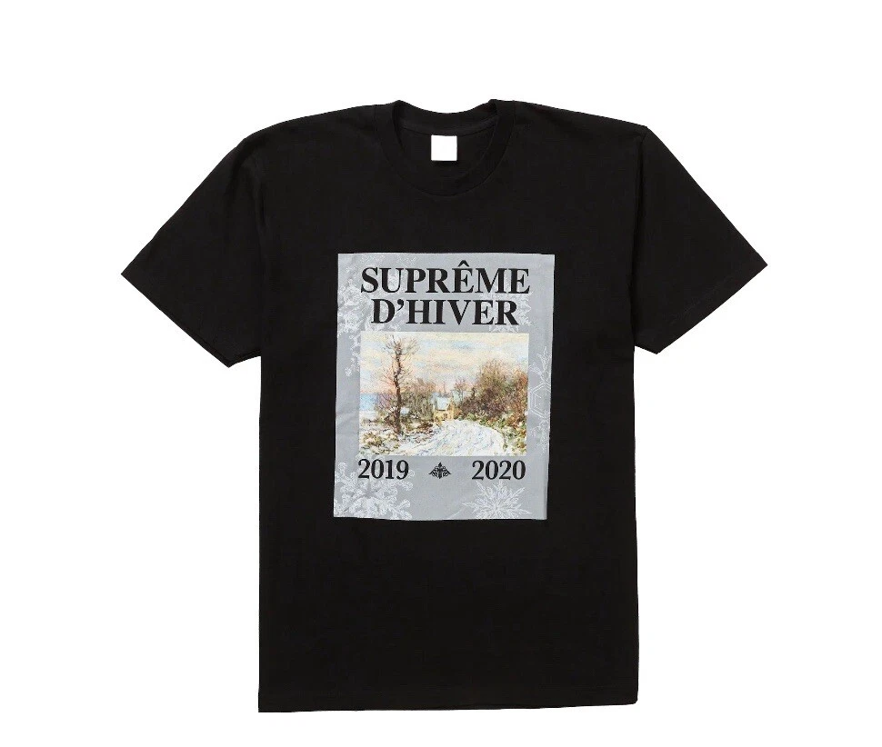 T shirt Supreme D'Hiver petit noir flambant neuf F/W 2019
