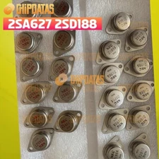 1Pairs 2SA627 + 2SD188 NEC TO-3 Transistor  Quality Verified