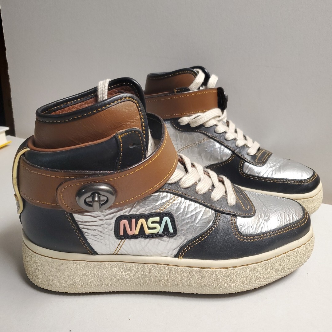 Coach NASA Sneaker High Top Leather Mens Size 5 Women… - Gem