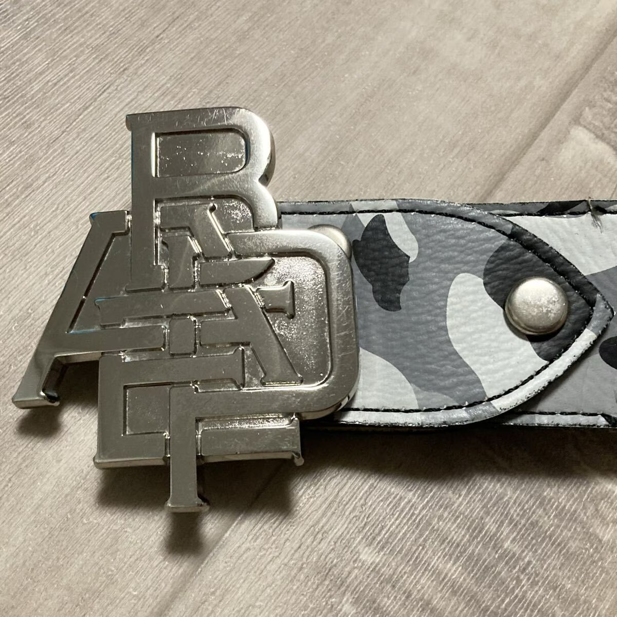 BAPE CAMO Leather Belt a bathing ape NIGO Gray Size L | eBay