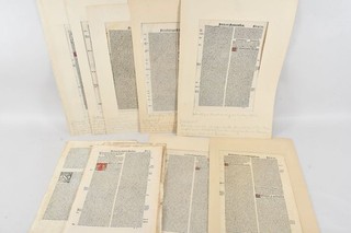 C35E36 Konvolut Buchfragmente Buchseiten um 1523