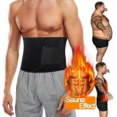 Men's Fat Burner Tummy Slim Body Shaper Neoprene Sauna Sweat Belts Waist Trainer