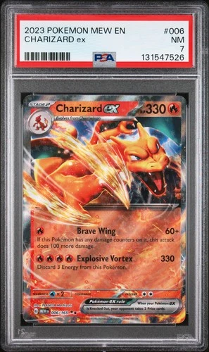 2023 Pokemon Mew En-151 #006 Charizard Ex PSA 7