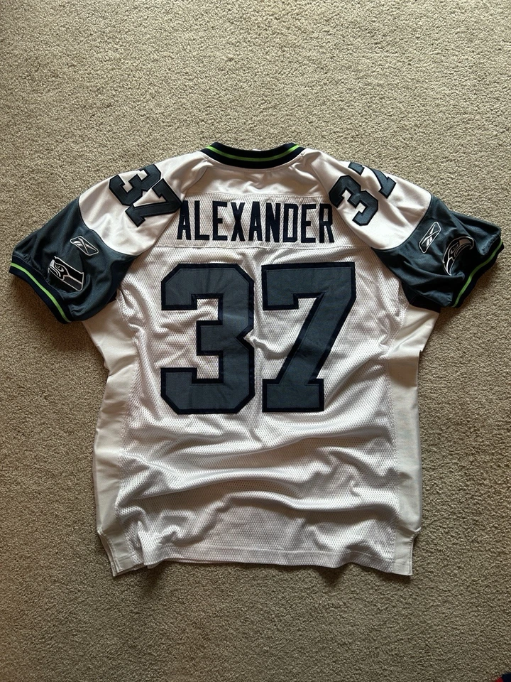 Camiseta deportiva Reebok 2004 NFL auténtica Shawn Alexander Seattle Seahawks talla 52 Foto 2 de 4