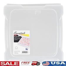 12x12 Scrapbook Storage Box Clear Arts Craft Case Organizer 1 Compartment New