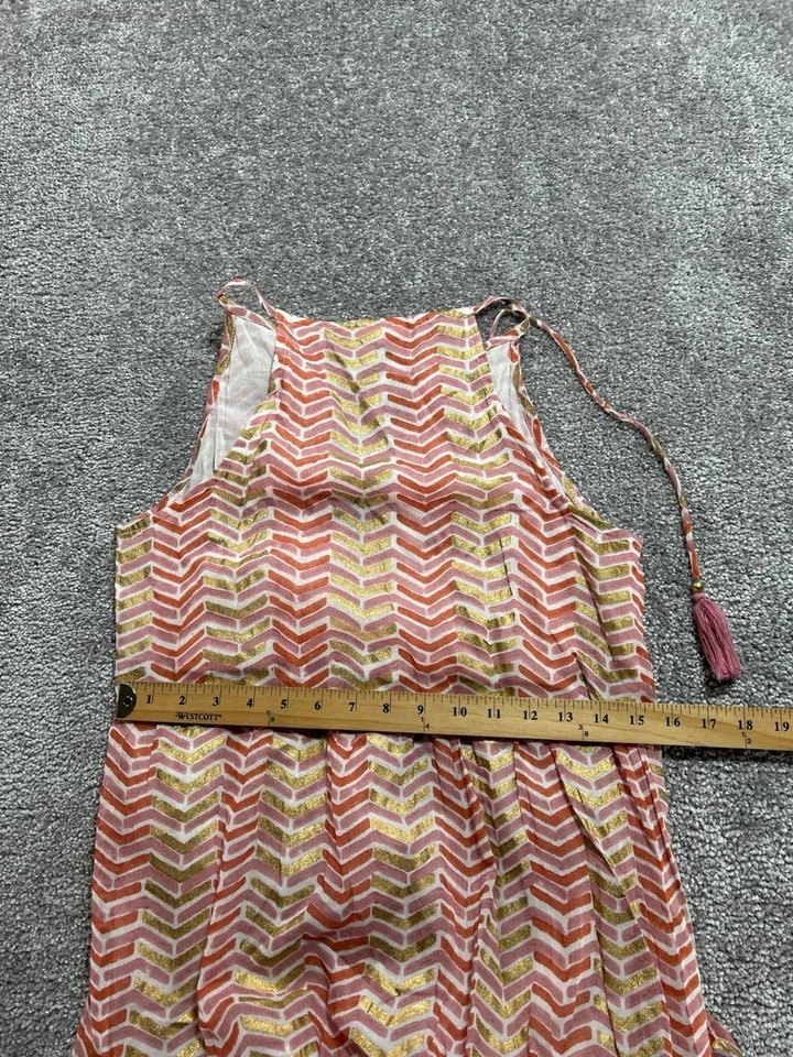 Maxi Vestido Oliphant Largo Borla en Niveles Para Mujer Pequeño Multicolor Algodón Cerradura Foto 4 de 4