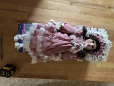 Savannah Porcelain Doll W/ Box Genuine Bisque Features 16”