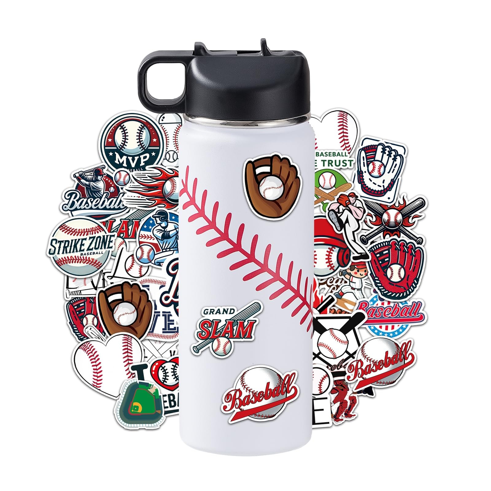 S For Boys 18 Oz And 100 Pcs Baseball Stickers Sports In...