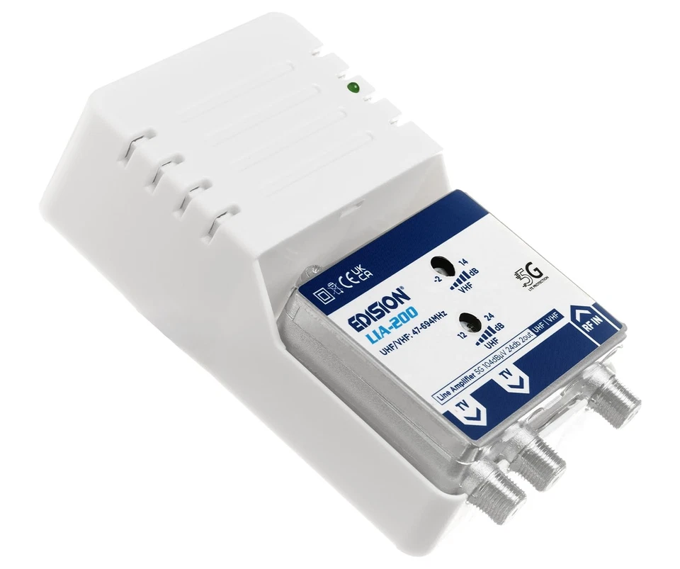 LIA-200 Hausanschlussverstärker UHF/VHF 12-24db 104dBmV Frequenzbereich 47-69... - Bild 3 von 4