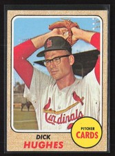 1968 Topps #253 Dick Hughes - EX/EX+ Set Break!