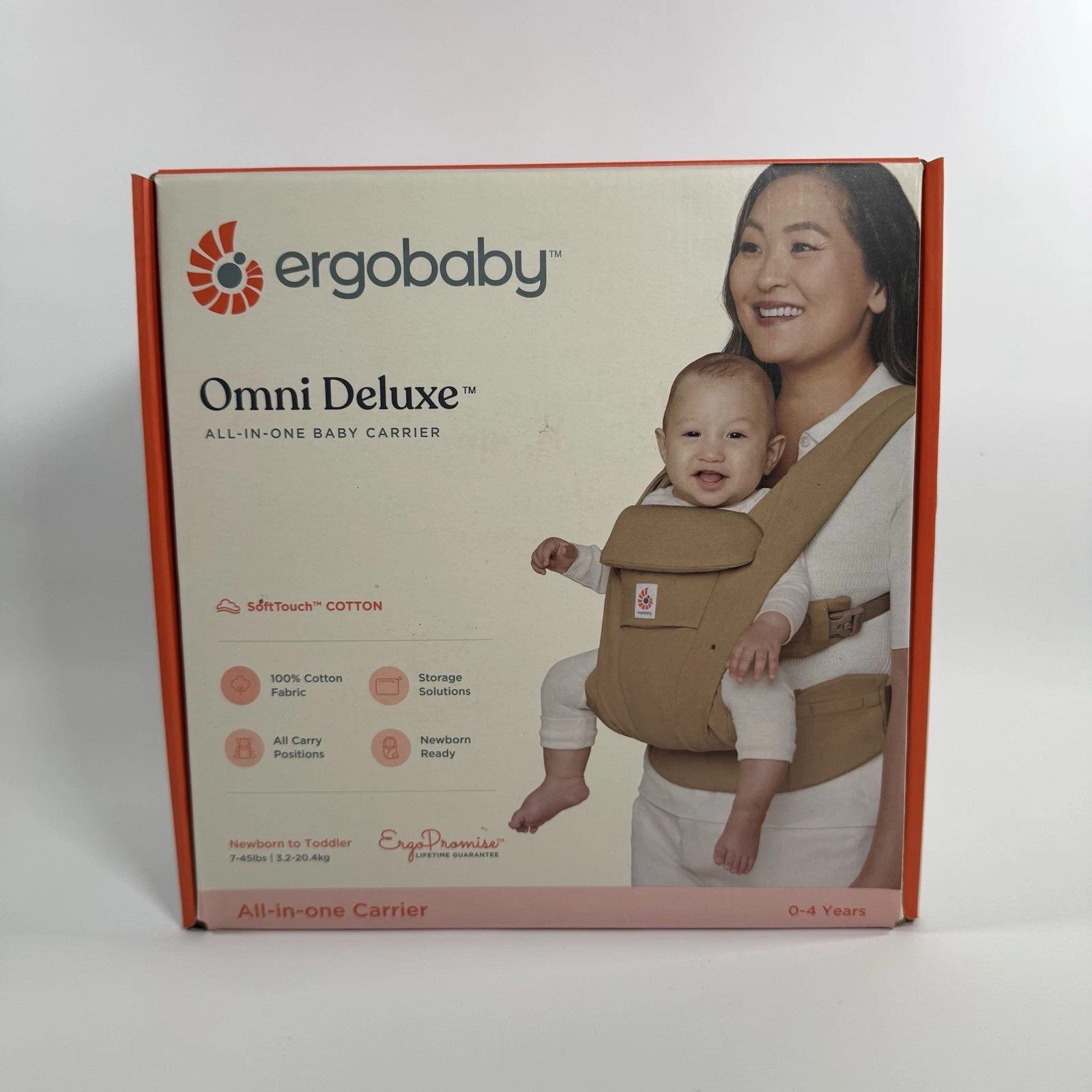 Ergobaby Omni Deluxe Cotton All-in-One Baby Carrier - Cotton Camel