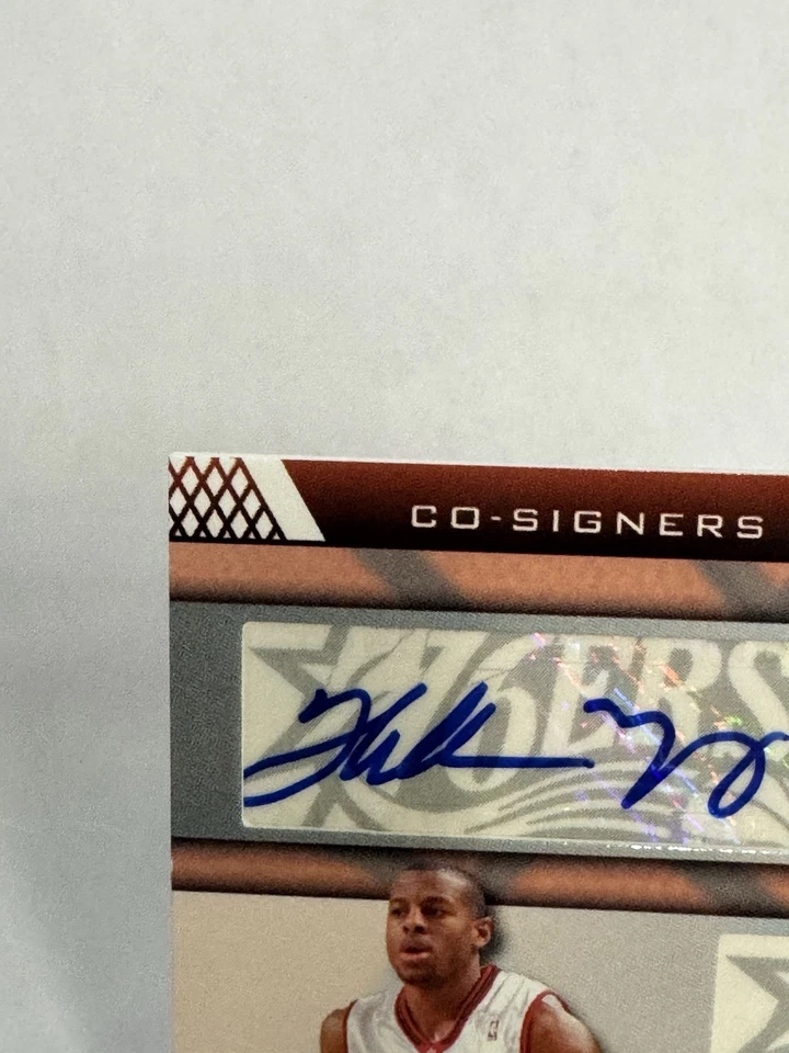 2007 Topps Co-Signers Dual Auto Andre Iguodala Thaddeus Young Philadelphia 76ers - Image 2 of 4