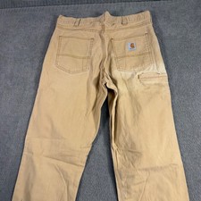 Carhartt Relaxed Fit Canvas Work Pants Tan Kh...