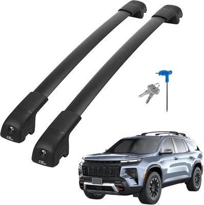 JOYTUTUS Lockable Roof Rack Cross Bars Compatible with Chevy Chevrolet Traverse