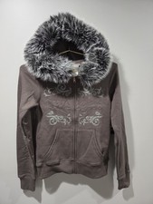 SMALL Y2K Mimic Twilight Saga Jacket Fur Hoodie Bella Swan Sweater Zip Up