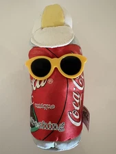 Vintage Coca Cola Can Plushie Bean Bag 7" Stuffed Toy (1997) NOVELTY PLUSHIE