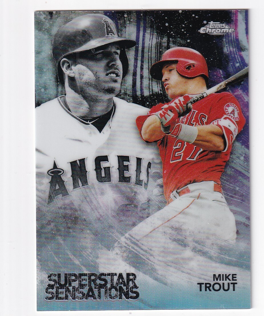 Mike Trout 2018 Topps Chrome MLB Trading Insert Card #SS-6 Angels