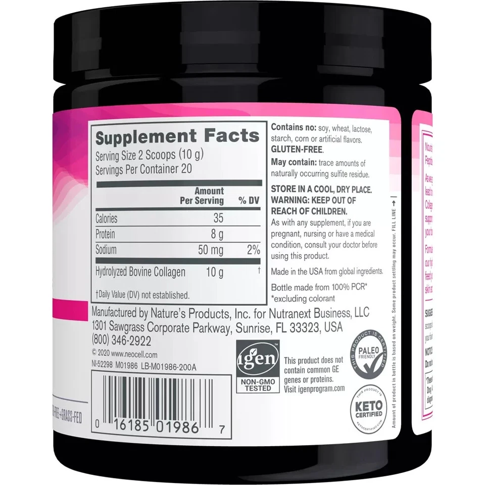 NeoCell Super Collagen Peptides, Collagen Type 1 & 3, Unflavored 7 OZ (200 g) - Image 3 of 4