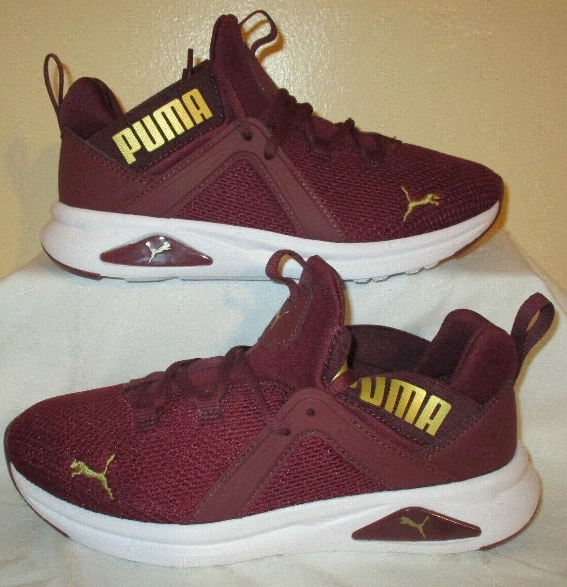 WOME S PUMA ENSO 2 BURGUNDY GOLD SHOES SIZE 6 eBay