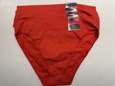NWT Maidenform Pure Comfort High Leg Bikini Panties DM2317 XL 8 RED 3 PAIRS