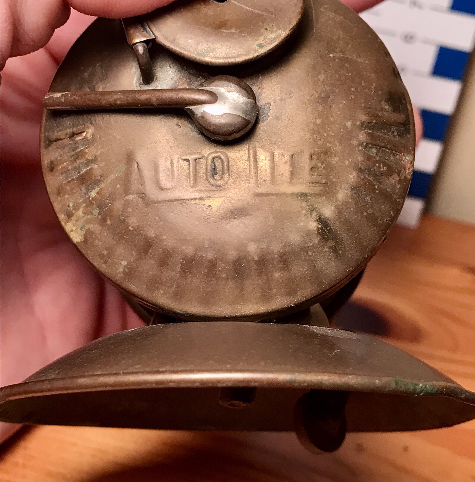 Antique AutoLite Universal Lamp Co Coal Miners Carbide Lamp Reflector