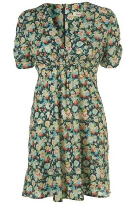 KATE MOSS TOPSHOP RARE RETRO PANSY COTTON DRESS UK 14 EU 42 US 10 MEDIUM BNWT