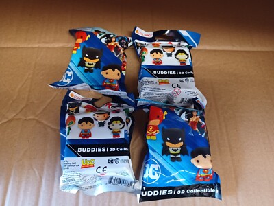 Original Lot of 4 Pieces DC Superheroes 3D Collectibles Buddies
