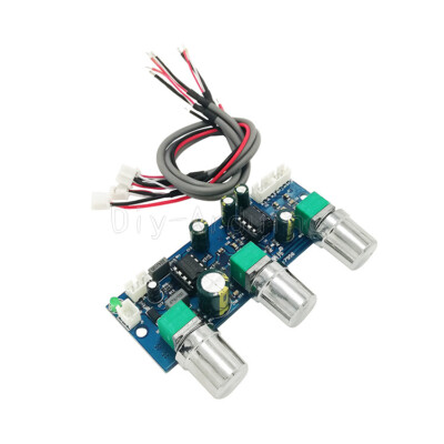 DC 12V-24V Low-pass Filter NE5532 Subwoofer 2.1CH/Pre-Amplifier Preamp Board