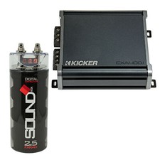 Kicker 46CXA4001 400W CX Mono Subwoofer Amplifier SCAP2D Capacitor, 12dB 2500W