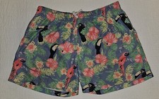VTG Chubbies Vintage Shorts Men's XXL Swim Trunks Lined Floral Parrots Toucans