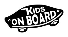 Kids On Board Decal 1 3"x6.5" Choose Color