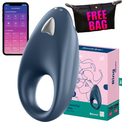 sucking vibrat Satisfyer Legendary Duo Vibrating Silicone Cock Ring Black