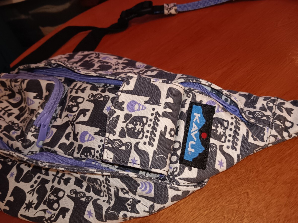 Kavu Rope Bag Cozy Critters - Blue & Purple - Horse Deer Fox